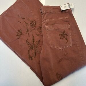 Pilcro Terracotta Flare & Wide Leg Jeans